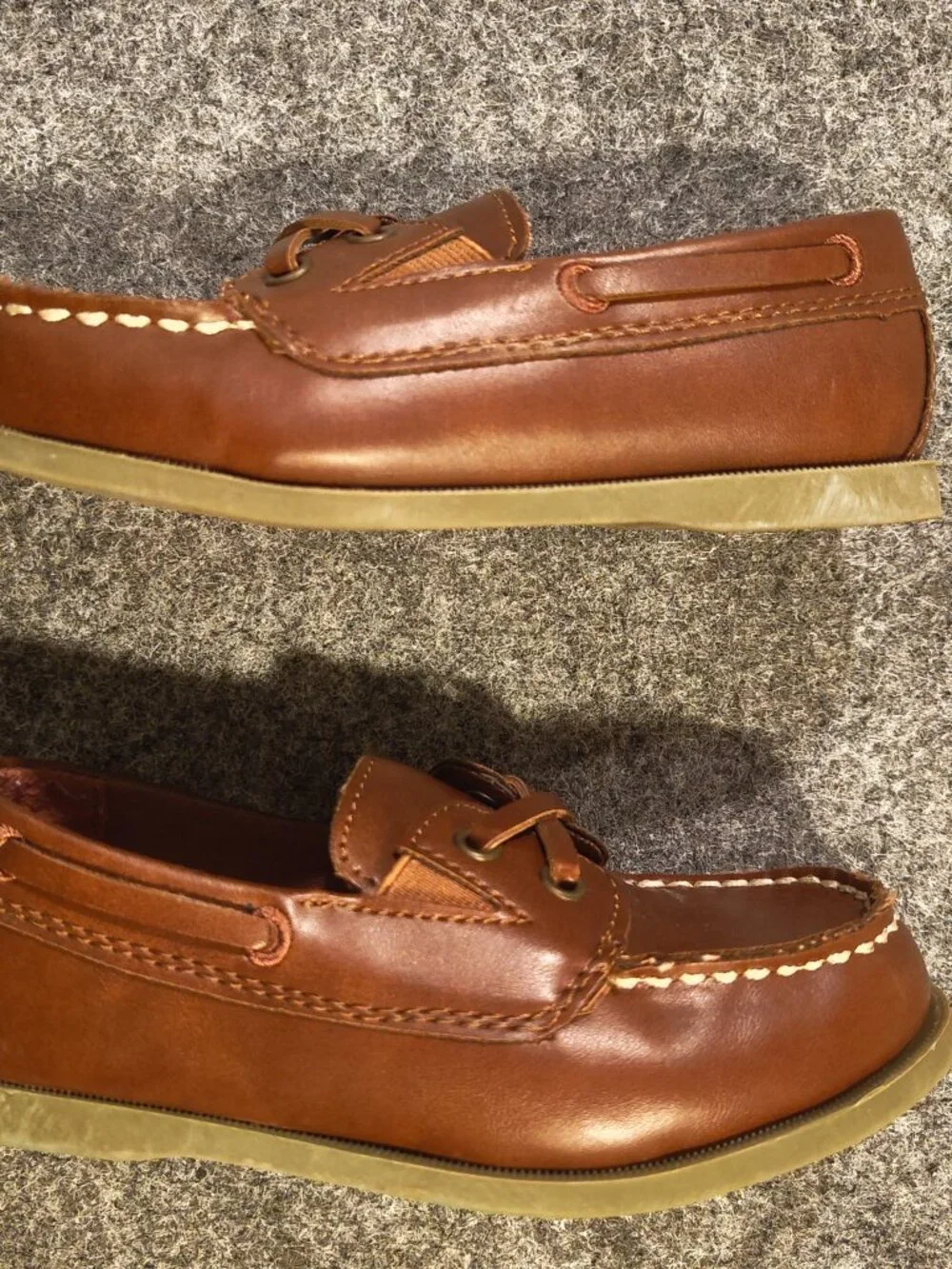 Kids Brown Moccasin Shoes | Size 11 | Faux Leather